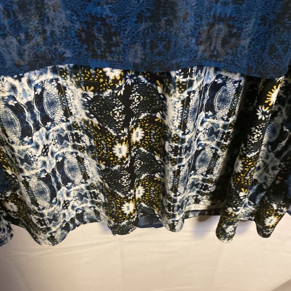 Blue Patterned Women's dress - Picture 4 of 6